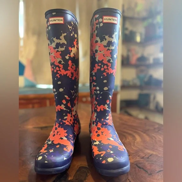 Hunter Multicolor Splash Rain Boots - Picture 1 of 10